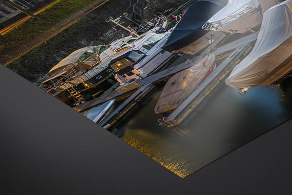 Fine Art Print - Medienhafen in Dusseldorf at sunset