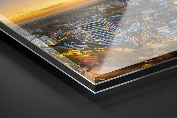 Acrylic Glass - Night skyline of Essen