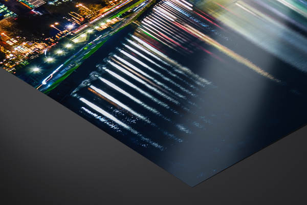Kunstdruck / Poster | Nächtliche Skyline von Frankfurt