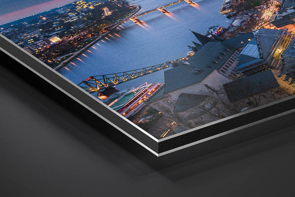 Metal Print | Sunset skyline of Frankfurt