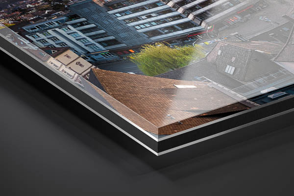 Acrylic Glass | Panorama of Freiburg during sunset