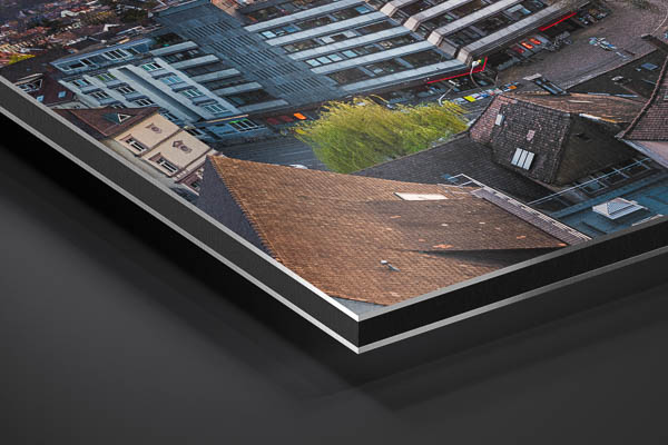 Metal Print | Panorama of Freiburg during sunset