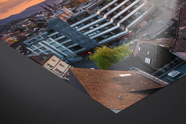 Fine Art Print | Panorama of Freiburg during sunset