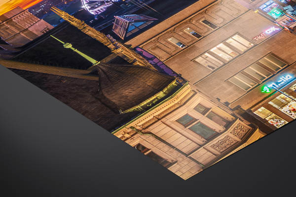 Kunstdruck / Poster | Skyline von Halle (Saale) bei Nacht