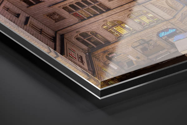 Acrylic Glass | Sunset skyline of Halle (Saale)