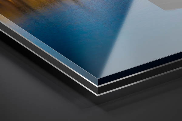 Acrylic Glass | Skyline of Hamburg with Christmas tree