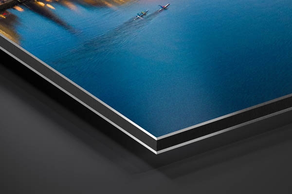 Metal Print | Sunset skyline of Hamburg