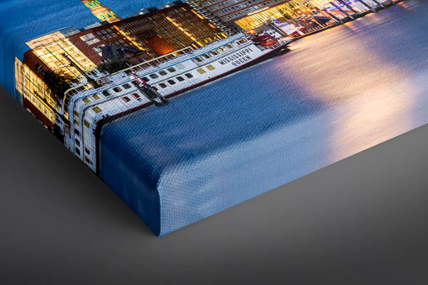 Leinwand | Nächtliche Skyline von Hamburg mit Elbphilharmonie