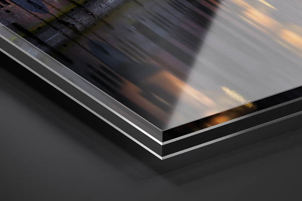 Acrylic Glass | Speicherstadt district in Hamburg at night