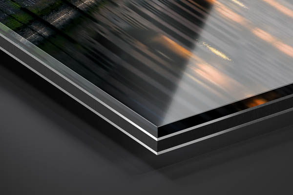 Acrylic Glass | Sunset in the Speicherstadt district in Hamburg