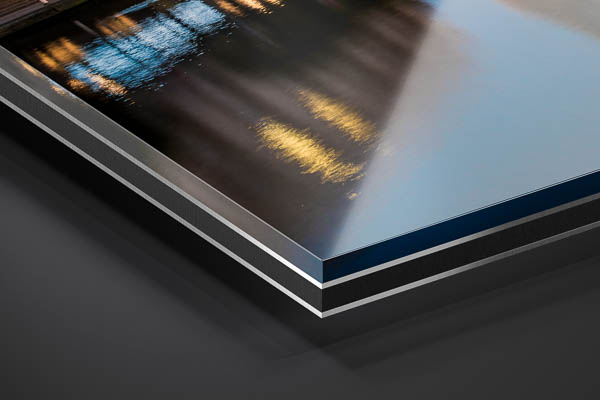 Acrylic Glass | Sunset at the Town Hall in Hamburg