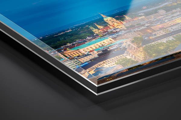 Acrylic Glass | Skyline panorama of Hannover at night