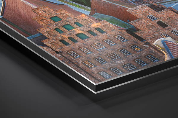 Metal Print | Holstentor in Lübeck during autumn sunset