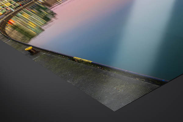 Kunstdruck / Poster | Stadthafen in Münster bei Sonnenuntergang