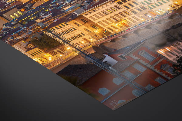 Kunstdruck / Poster | Skyline von Florenz zum Sonnenuntergang