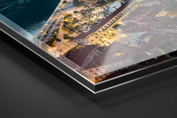 Acrylic Glass | Sunset in the Bay of Kotor, Montenegro