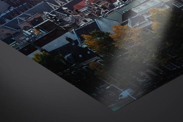 Kunstdruck / Poster | Sonnenuntergang über der historischen Stadt von Amsterdam