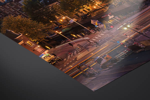 Kunstdruck / Poster | Amsterdam Skyline zum Sonnenuntergang