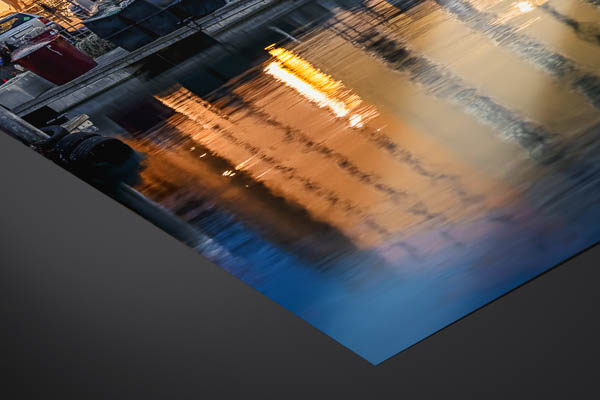 Kunstdruck / Poster | Hafen von Piran bei Nacht
