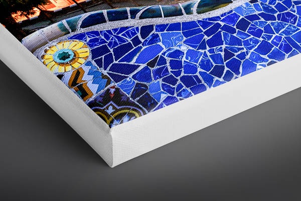 Leinwand | Park Guell in Barcelona bei Nacht