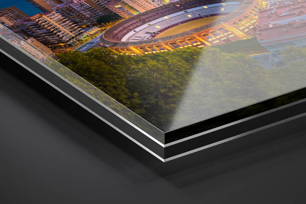 Acrylic Glass - Sunset panorama of Malaga