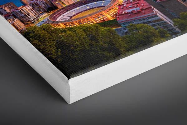 Canvas - Sunset panorama of Malaga