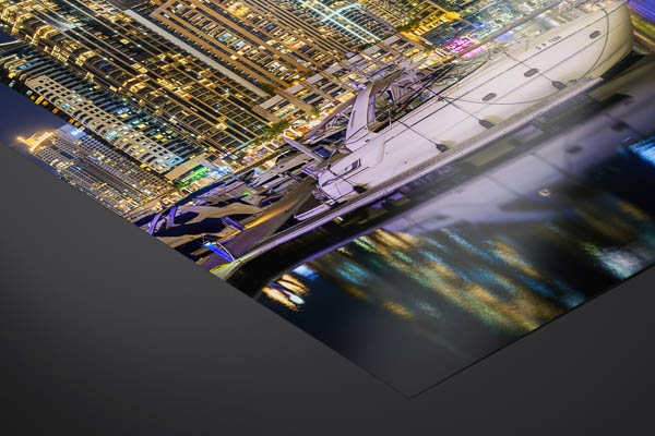 Kunstdruck / Poster | Nachtpanorama von Dubai Marina