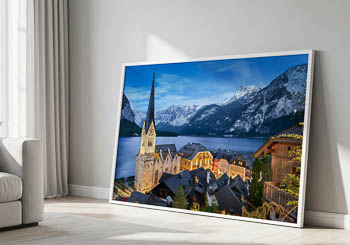 Wall Art | Mountain village Hallstatt in Austria
