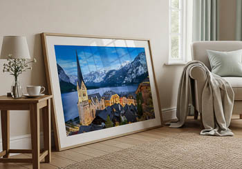 Wandbild | Bergdorf Hallstatt in Österreich