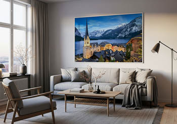 Wandbild | Bergdorf Hallstatt in Österreich
