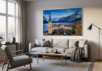 Wandbild | Bergdorf Hallstatt in Österreich