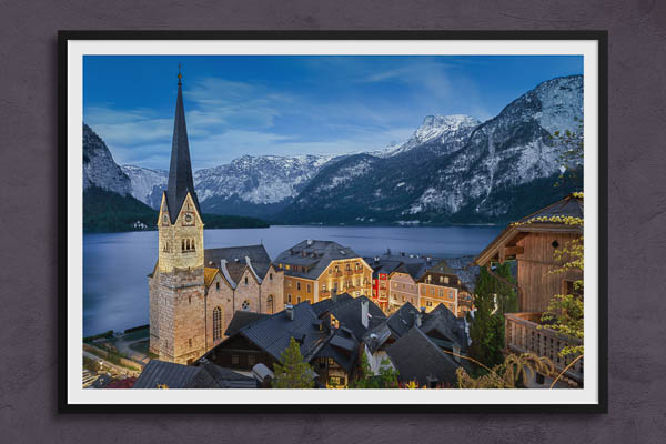 Fine Art Print | Mountain village Hallstatt in Austria