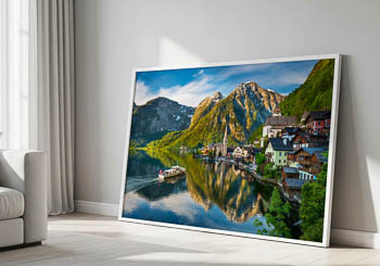 Wandbild | Bergdorf Hallstatt in Österreich