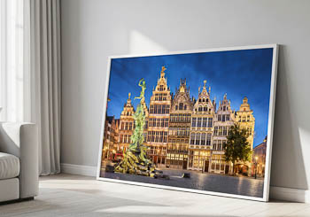 Wall Art | Grote Markt in Antwerp at night