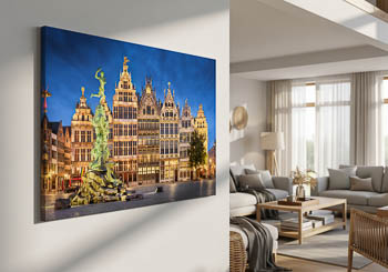 Wall Art | Grote Markt in Antwerp at night