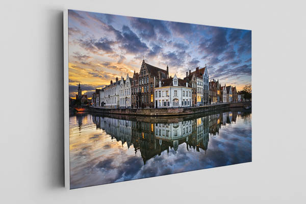 Canvas - Sunset in the old town of Bruges