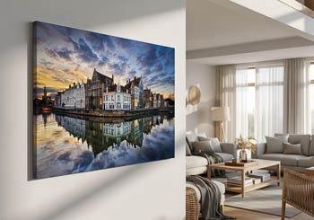 Wall Art | Sunset in the old town of Bruges