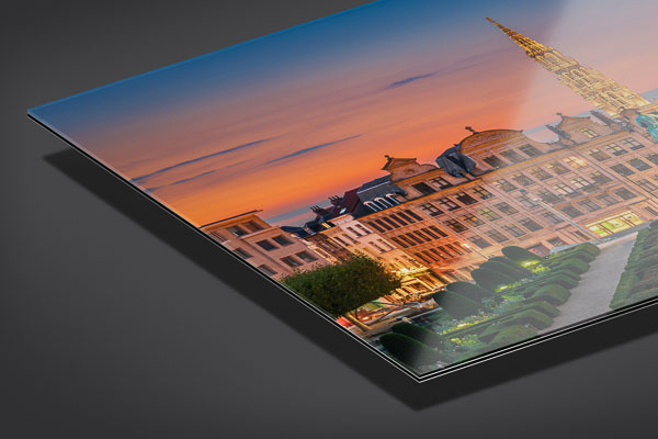 Acrylglas | Sonnenuntergang in der Altstadt von Brüssel