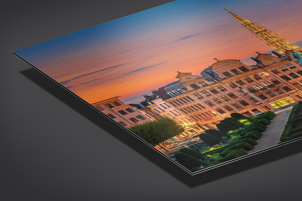 Alu-Dibond | Sonnenuntergang in der Altstadt von Brüssel