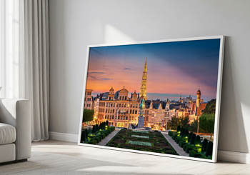 Wall Art | Sunset in the old town of Brussels