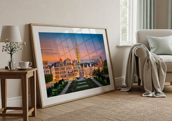 Wall Art | Sunset in the old town of Brussels