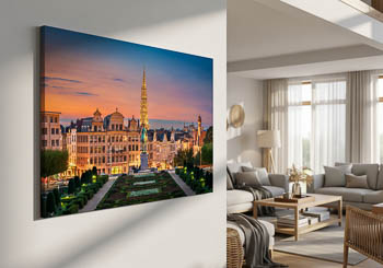 Wall Art | Sunset in the old town of Brussels