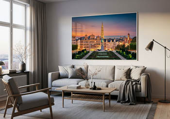 Wall Art | Sunset in the old town of Brussels