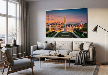 Wandbild | Sonnenuntergang in der Altstadt von Brüssel