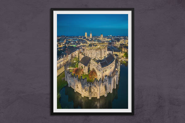 Poster / Kunstdruck | Schloss Gravensteen in Gent