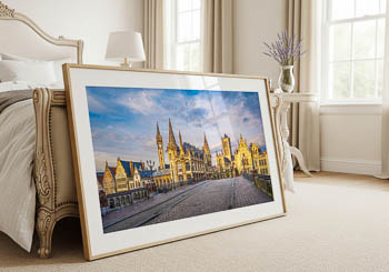 Wall Art | Panorama of the old town of Ghent