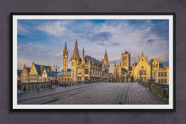 Fine Art Print | Panorama of the old town of Ghent