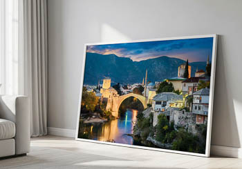 Wandbild | Sonnenuntergang in Mostar