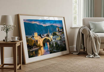 Wandbild | Sonnenuntergang in Mostar