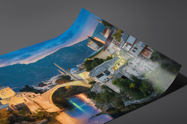 Kunstdruck / Poster | Sonnenuntergang in Mostar